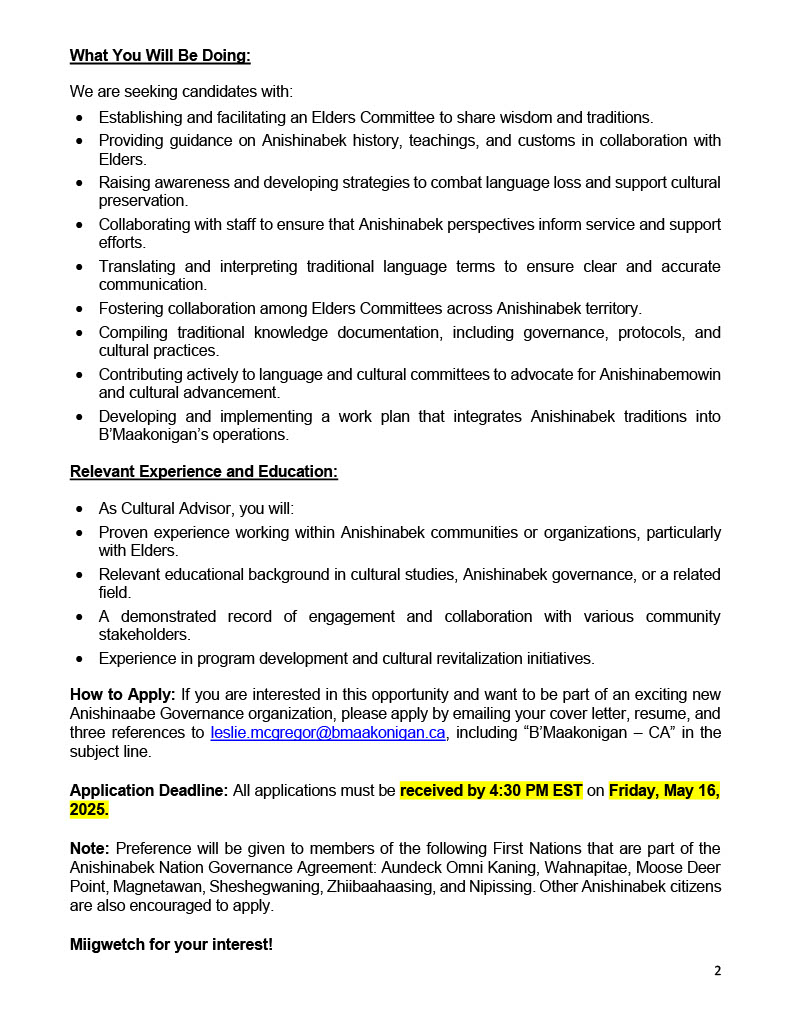 Cultural Advisor BMaakonigan Page 2