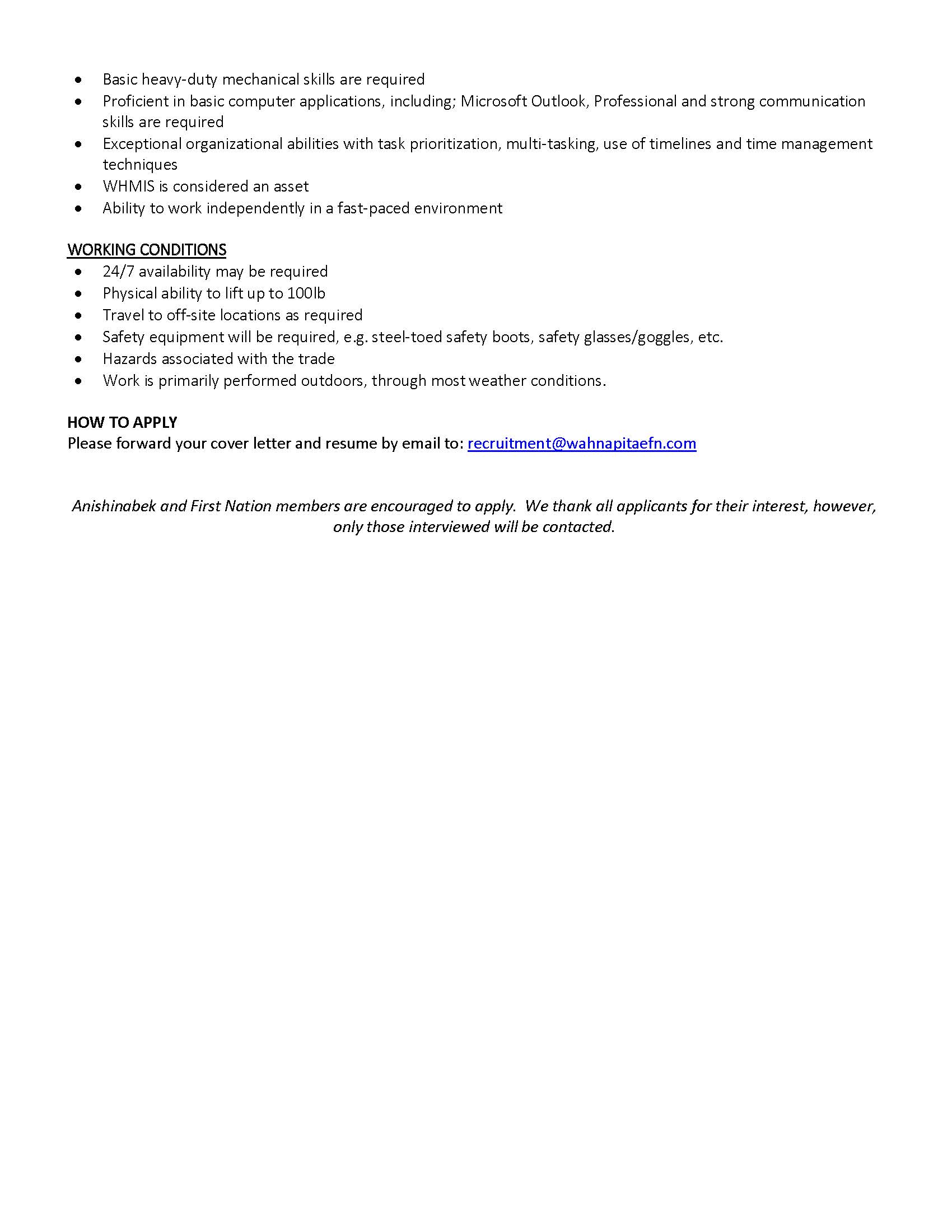 Heavy Equipment Operator Labourer JP Page 2