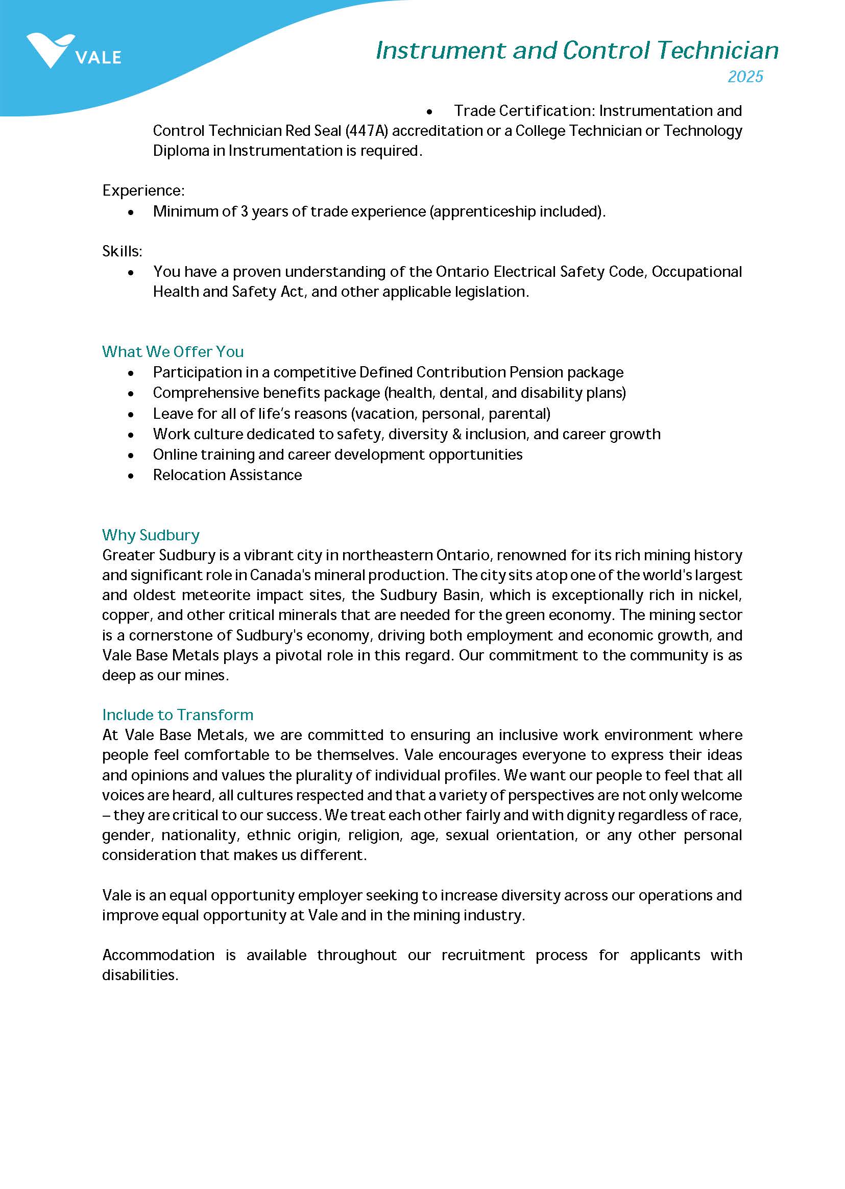 Job Posting Instrumentation and Control Tech Page 2