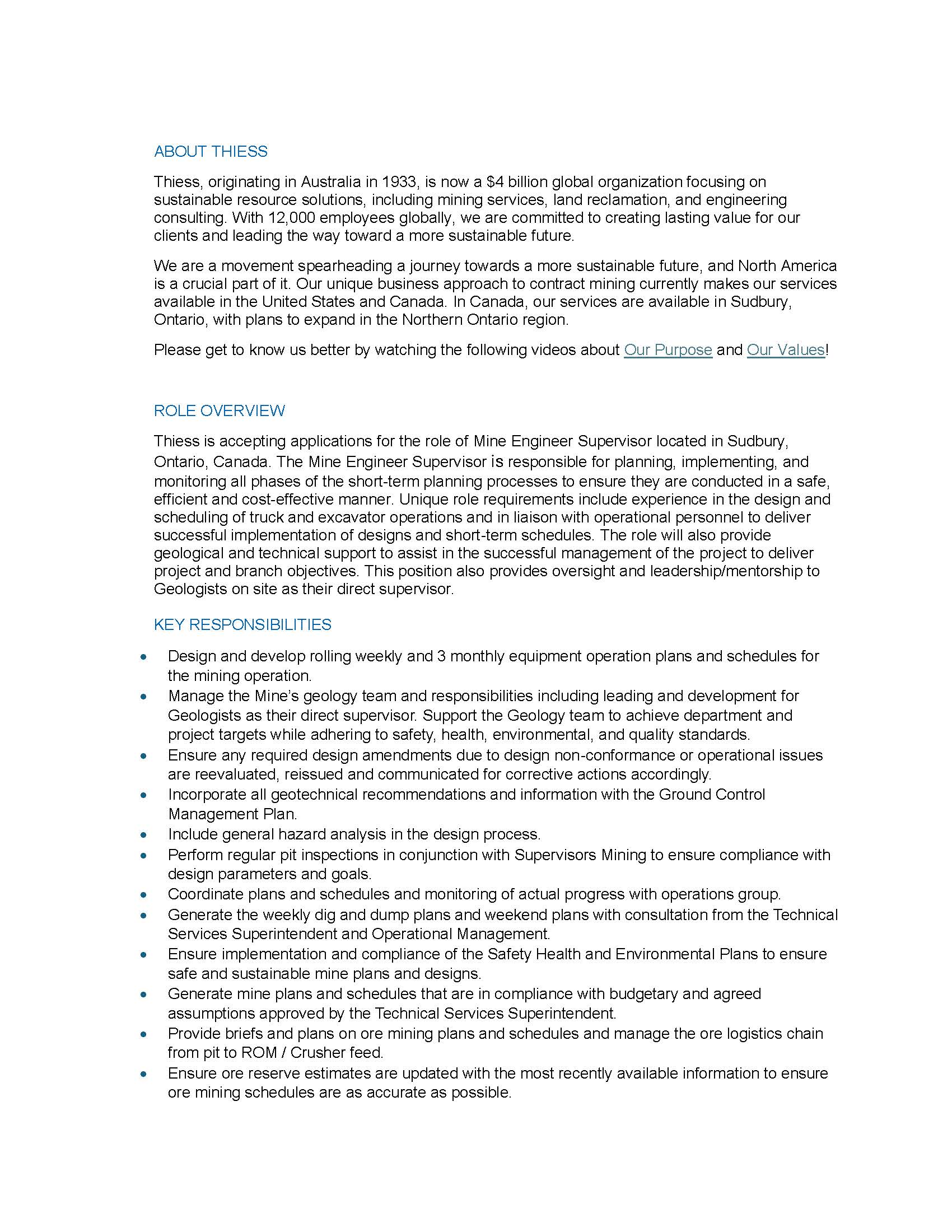 Stobie Job Posting Mine Engineer Supervisor Page 1