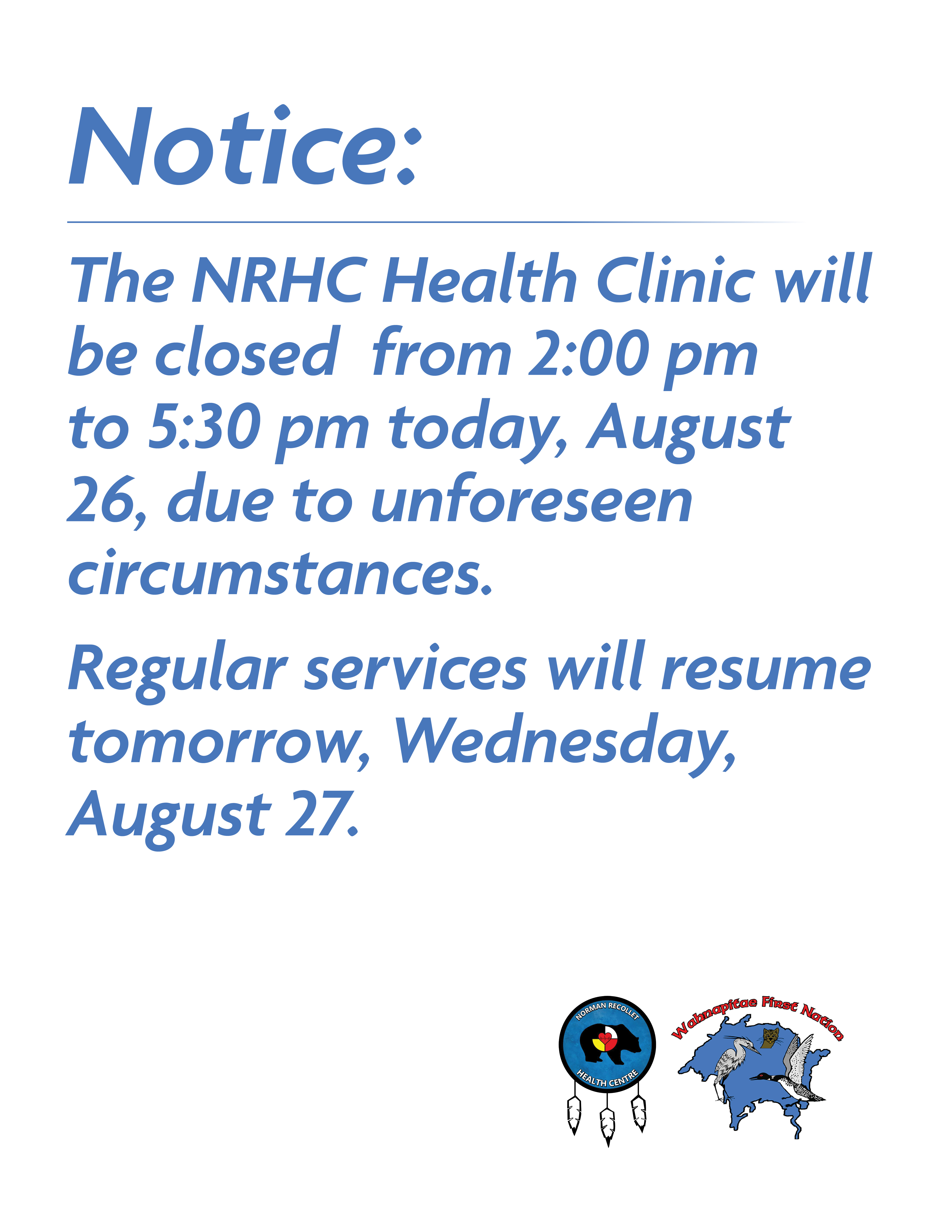 notice nrhc closed jul2025
