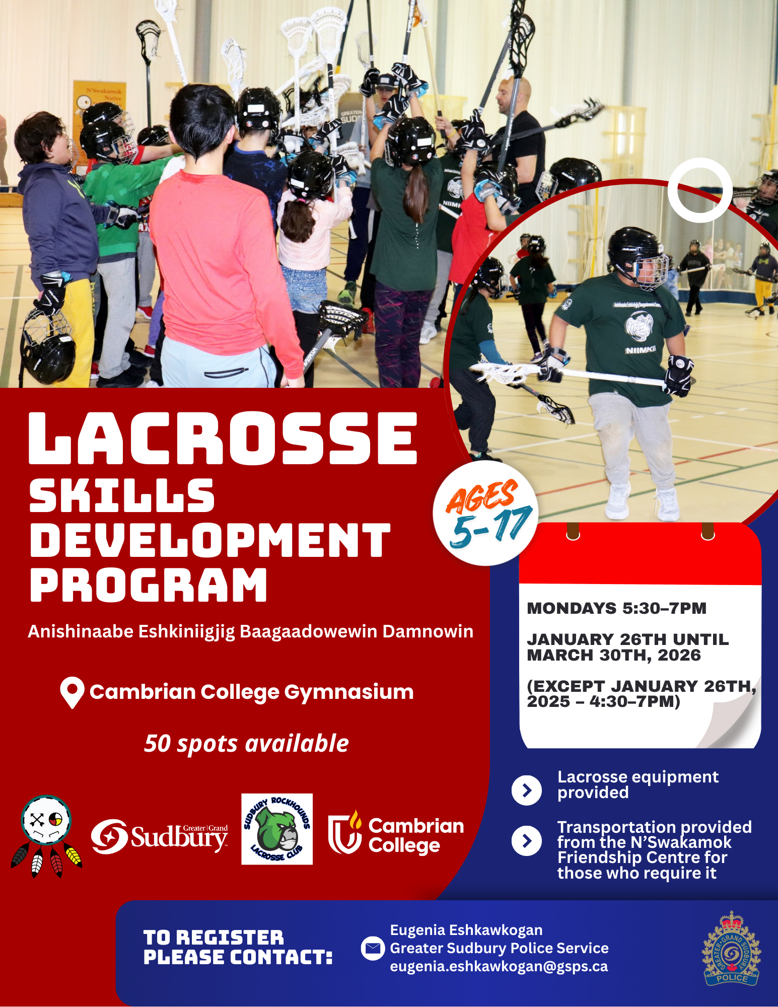 Lacrosse Program poster ENGLISH