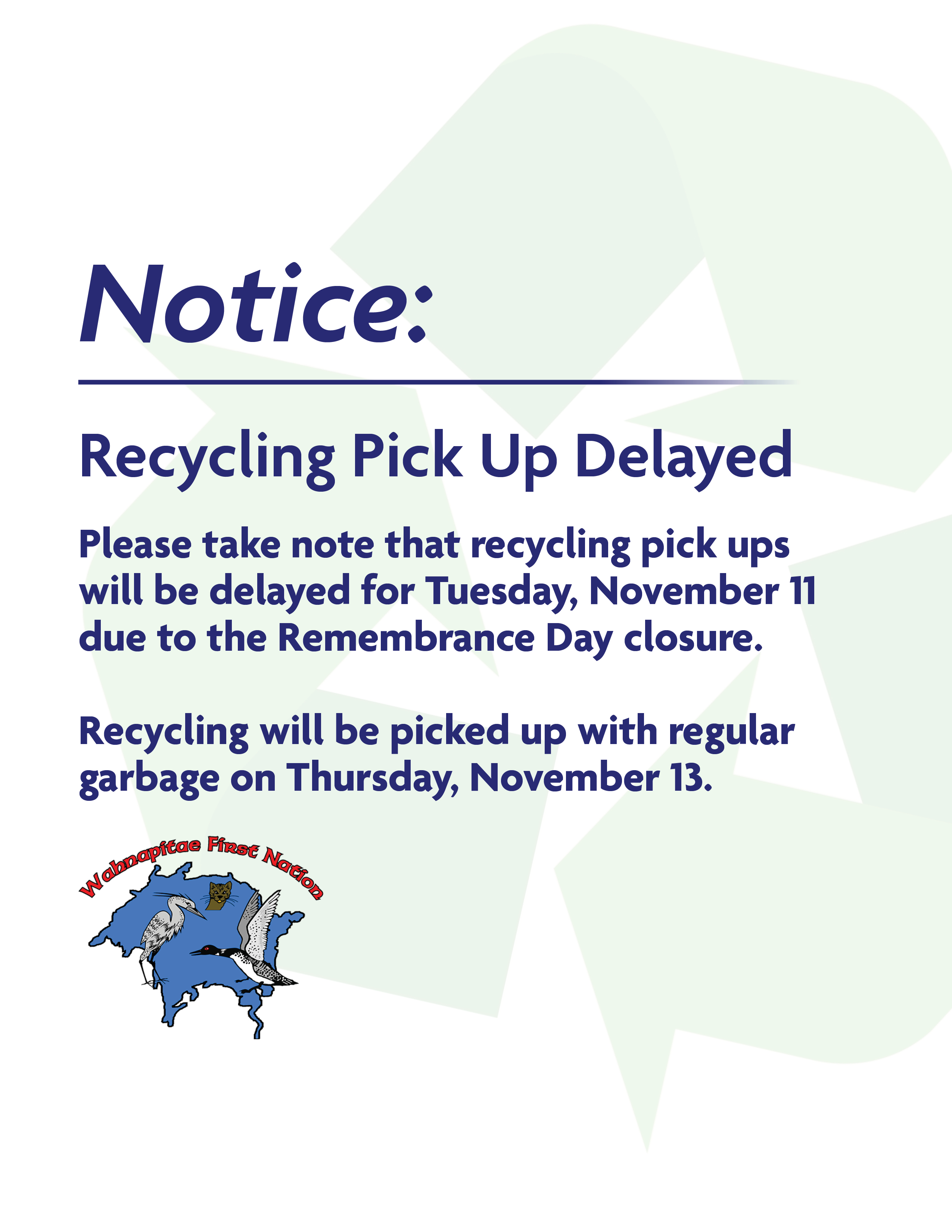 notice recycling delayed nov2025p