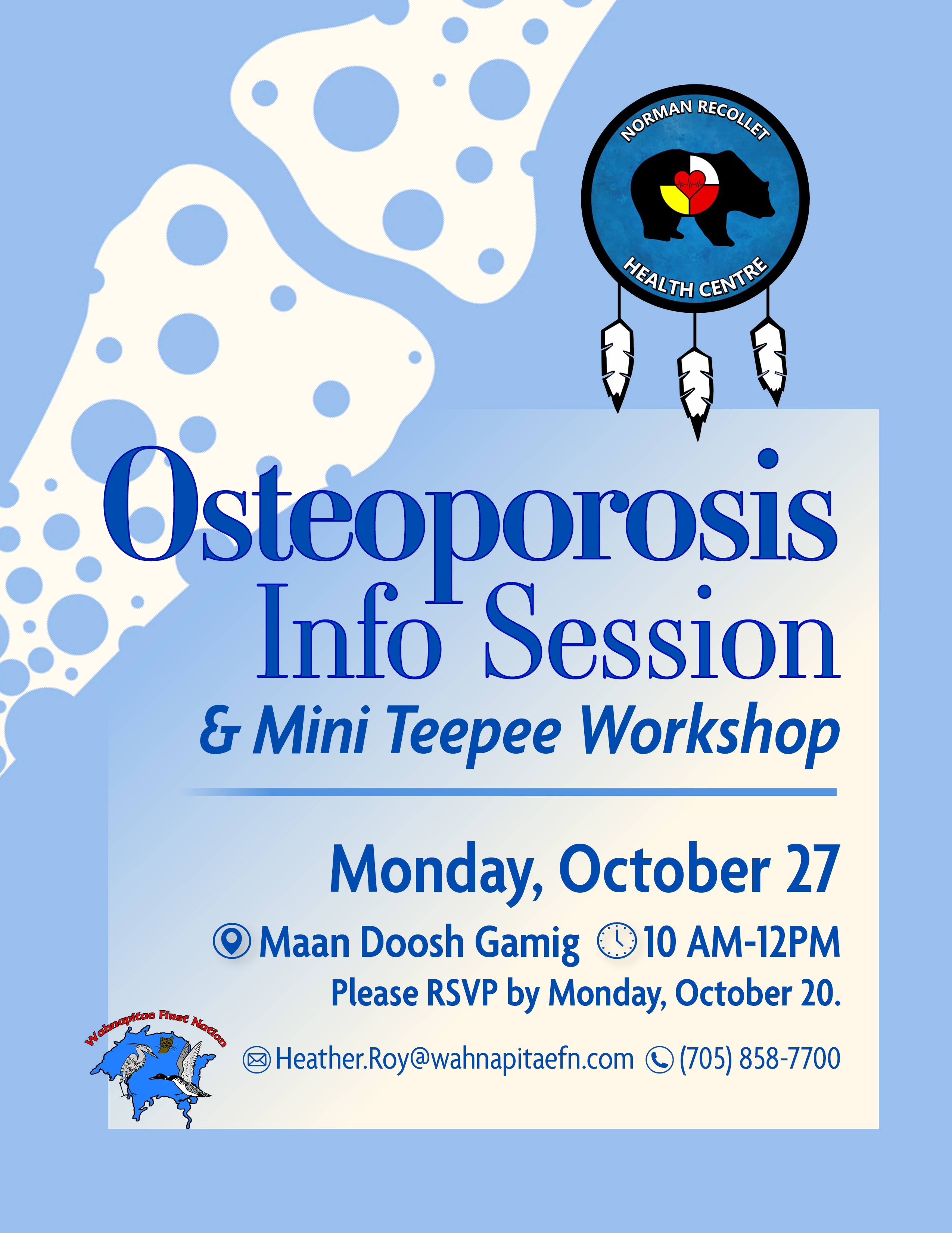Osteoporosis Info Session and Mini Tipi Workshop