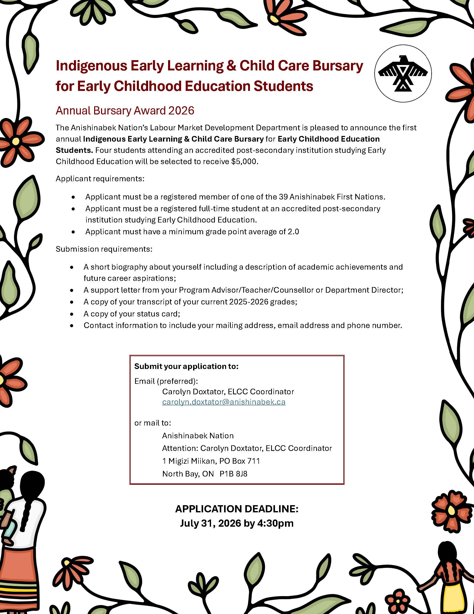 IELCC Bursary Flyer Application Page 1