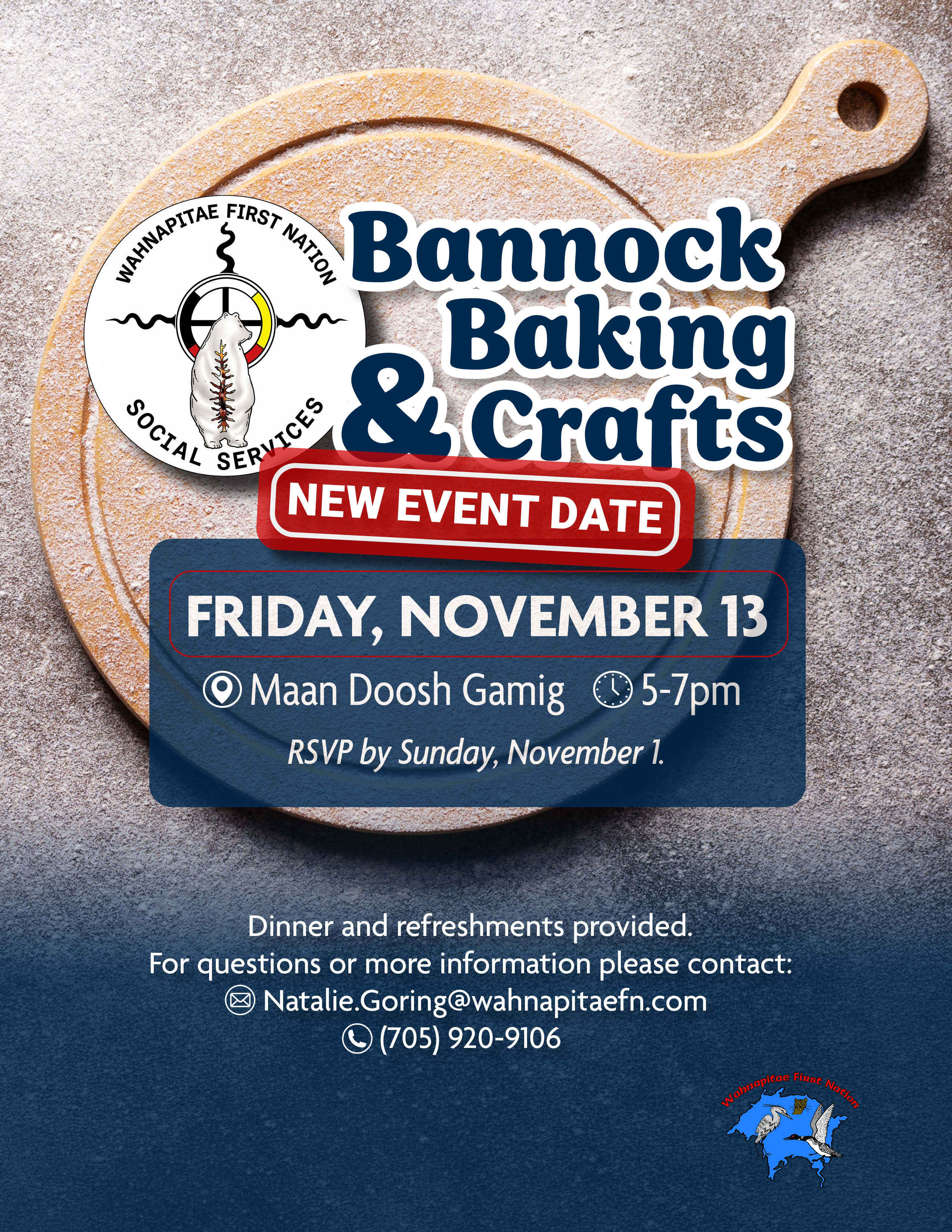 Flyer: Family Bannock Baking and Craft Night