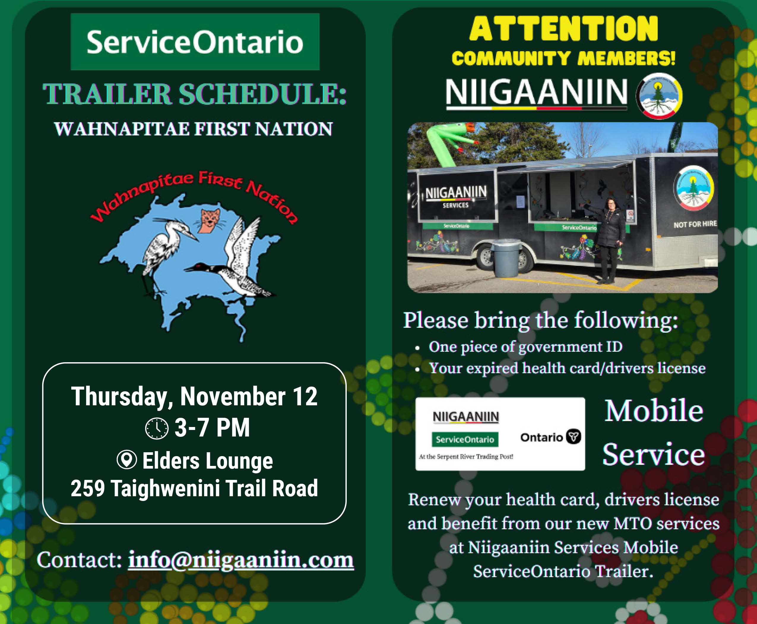 Niigaaniin: Service ON Mobile Servcies