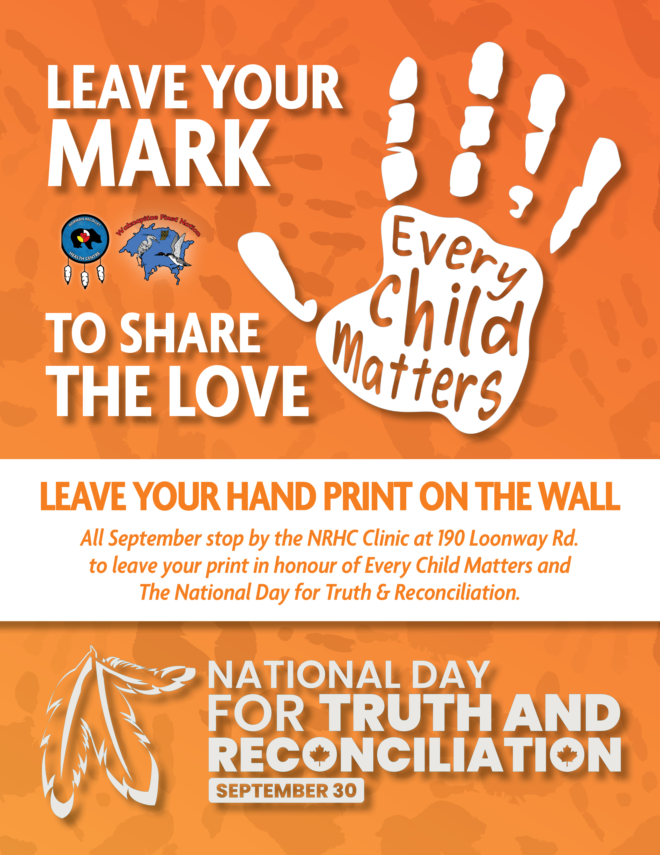 Flyer: NRHC Clinic Hand Wall — Leave Your Mark