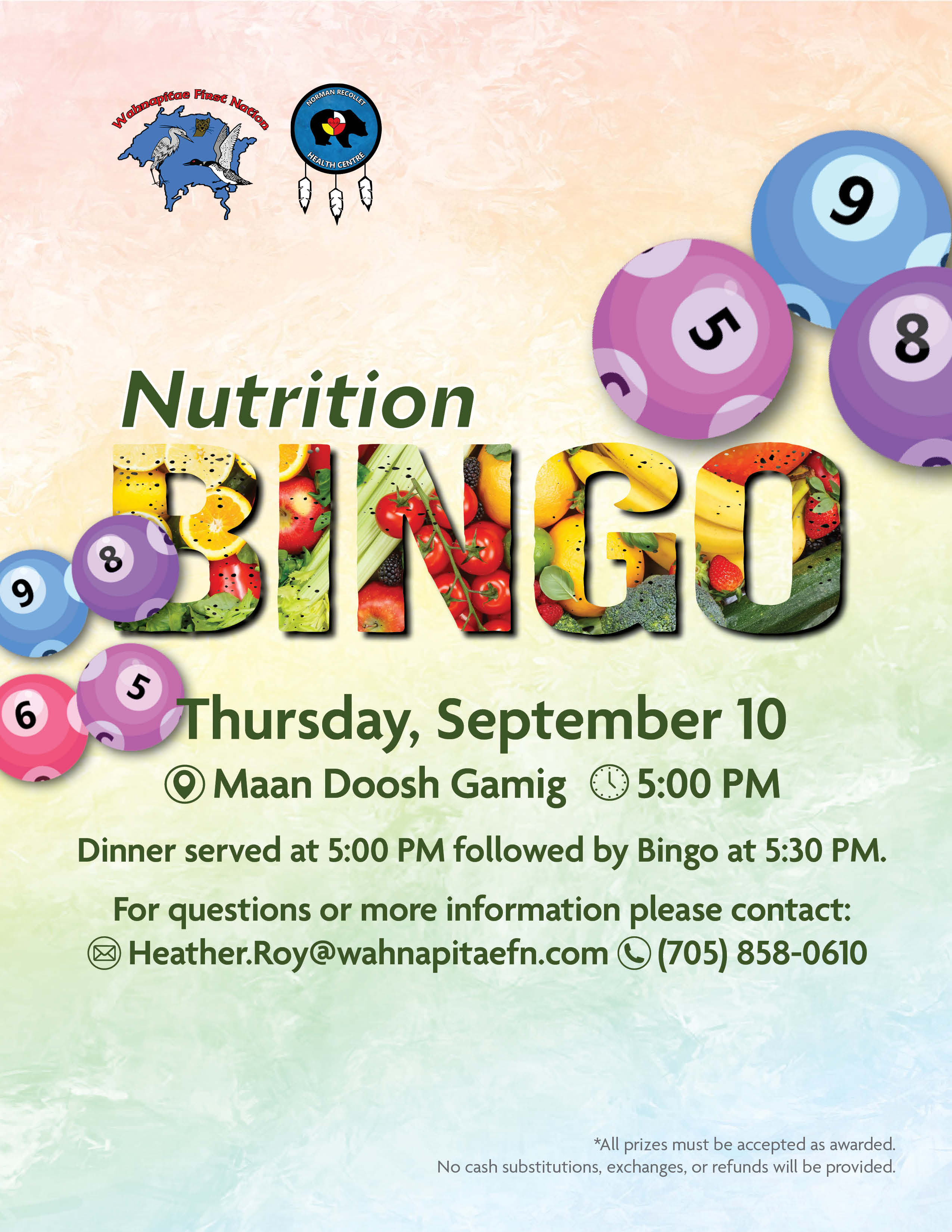 Nutrition Bingo