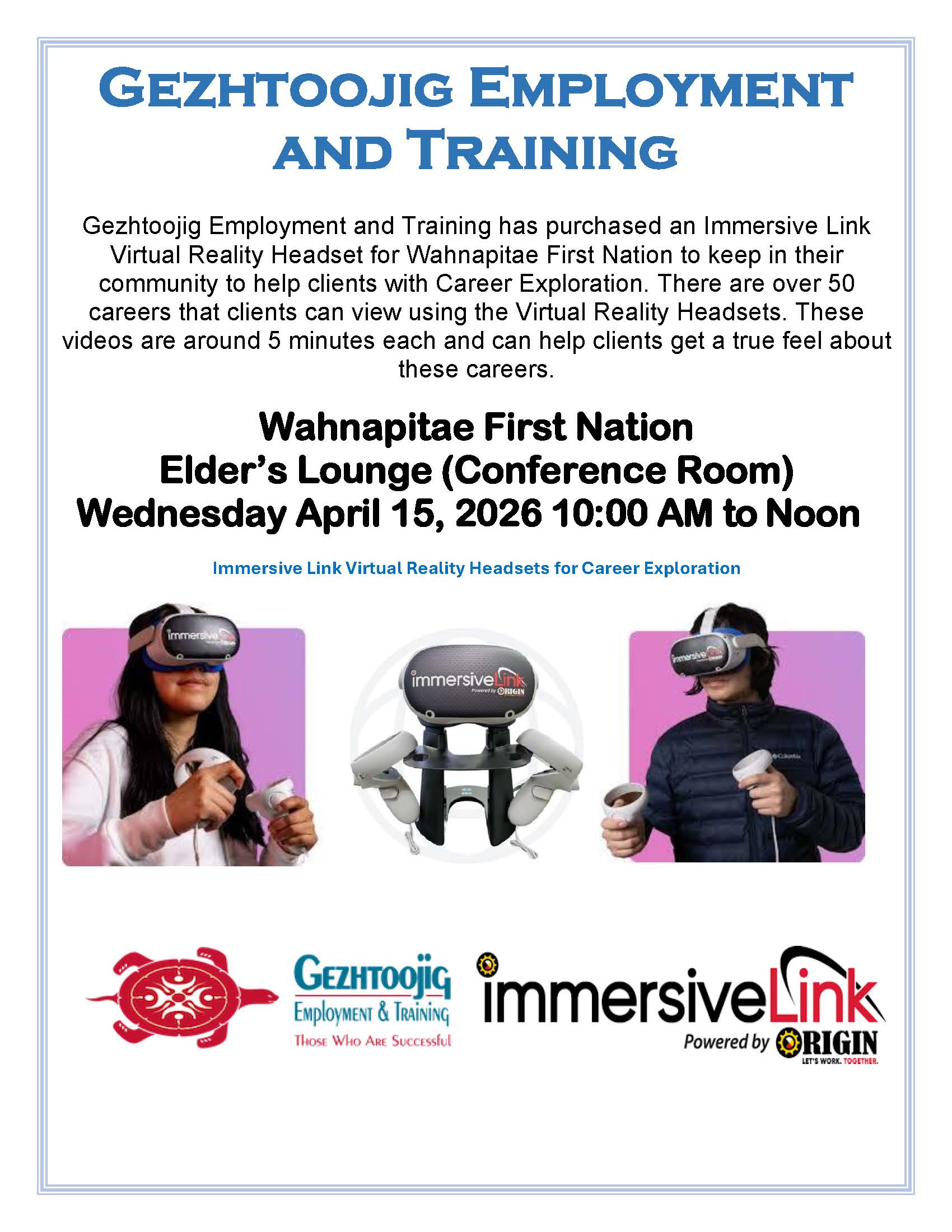 Gezhtoojig Flyer - VR Headset - April 2026
