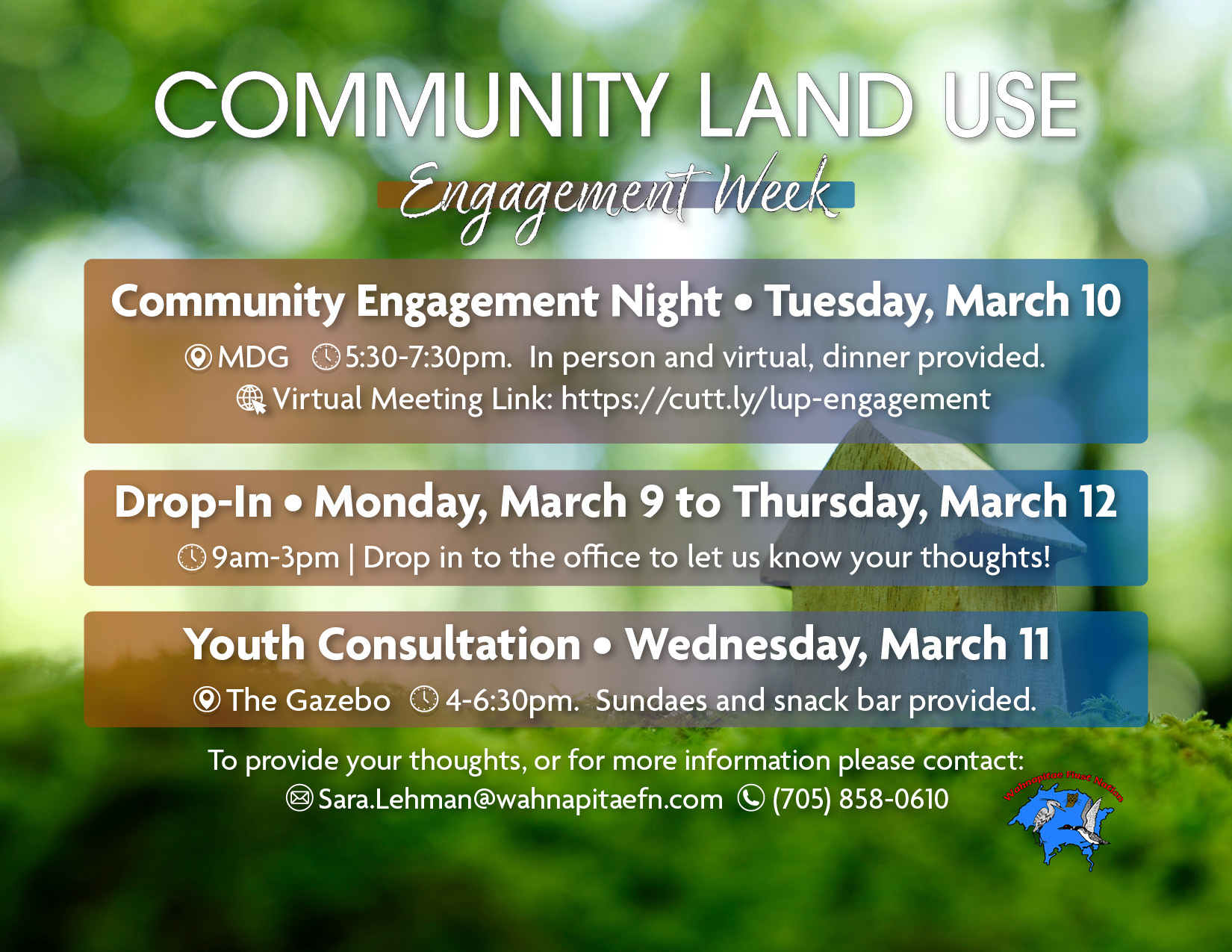 Community Land Use Planning Engagement WEEK